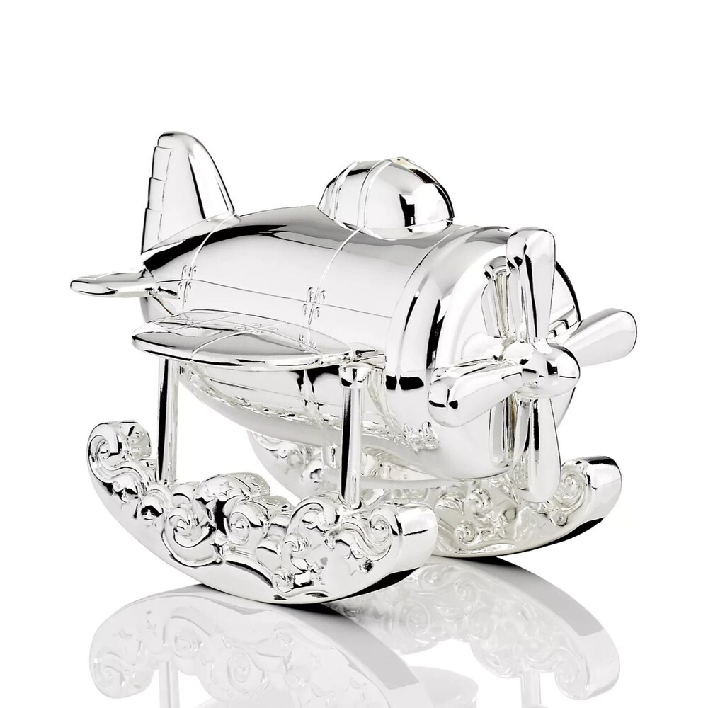 Reed & Barton 624 Zoom Zoom Airplane Coin Bank - Collectible Kids Piggy Bank